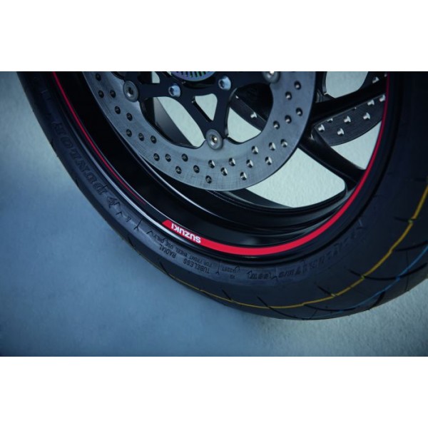 Suzuki Suzuki Wheel Decal Outer Red/Clear (single Wheel) with Logo